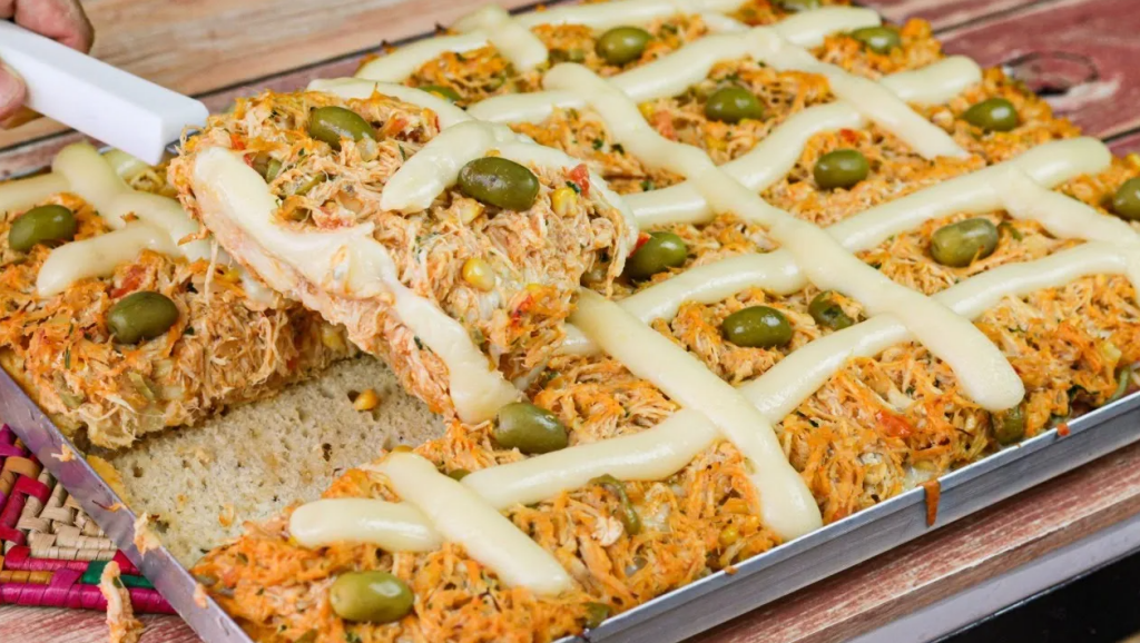 pizza caseira de frango